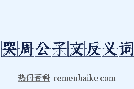 哭周公子文反义词是什么意思的图片